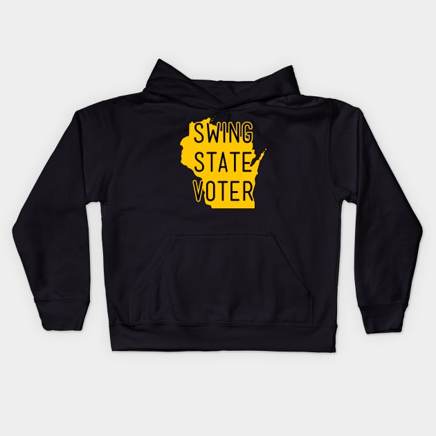 Swing State Voter - Wisconsin Kids Hoodie by brkgnews